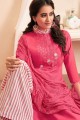 Pink Cotton and satin Palazzo Suit