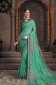 Dashing Green Silk saree
