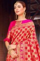 Splendid Red Silk saree