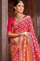 Charming Rani pink Silk saree