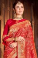 Divine Red Silk saree