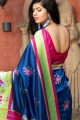 Attractive Blue Silk saree