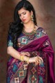 Modish Purple Silk saree