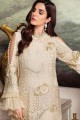 Cream Georgette Pakistani Salwar Kameez