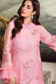 Pink Faux georgette Pakistani Salwar Suit