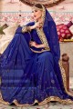 Lovely Blue Georgette saree