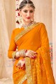 Admirable Yellow Georgette saree