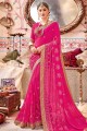 Dashing Rani pink Georgette saree