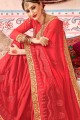Lovely Tomato red Georgette saree