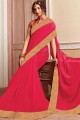 Charming Pink Silk Saree