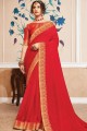 Exquisite Red Silk Saree