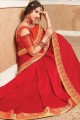 Exquisite Red Silk Saree