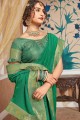Indian Ethnic Green Silk Saree