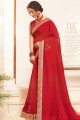 Gorgeous Red Silk Saree