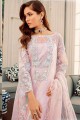 Light pink Net Palazzo Suit