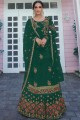 Green Georgette and satin Sharara Suit