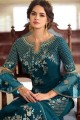 Teal blue Georgette Palazzo Suit