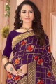 Attractive Purple Silk Saree