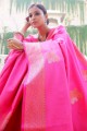Ravishing Pink Silk South Indian Saree