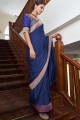Appealing Blue Silk Saree