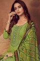 Light green Rayon and viscose Patiala Suit