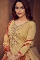 Cream Rayon and viscose Patiala Suit