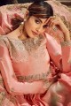 Gajari pink Silk Anarkali Suit