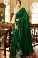 Designer Green Net Saree