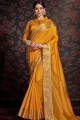 Gracefull Yellow Silk Saree