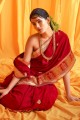 Delicate Red Silk Saree