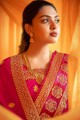 Contemporary Pink Silk Saree