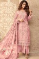 Latest Ethnic Pink Net Sharara Suit