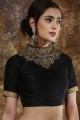 Designer Black Silk Lehenga Choli