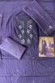 Purple Cotton Palazzo Suit