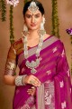Pink Cotton  South Indian Saree
