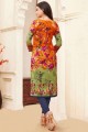 Cotton Green Patiala Suit in Printed