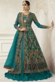 Rama green Net Anarkali Suit