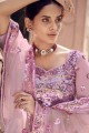 Indian Ethnic Lilac Soft net Wedding Lehenga Choli
