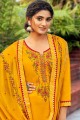 Mustard yellow Cotton and silk Palazzo Suit
