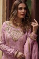 Modish Pink Georgette Palazzo Suit