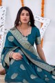 Banarasi Saree Blue  with Weaving Banarasi silk