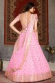 Heavy Embroidered Lehenga Choli in Pink Net
