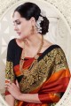 Handloom silk Saree with in Black
