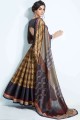 Multicolor Printed Handloom silk Saree