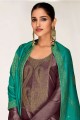 Silk Printed Rust Eid Palazzo Suit with Dupatta