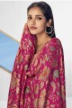 Digital print Silk Eid Palazzo Suit in Light pink