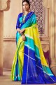 Printed Saree in Multicolor Silk with Blouse