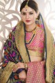 Silk Pink Saree with Blouse