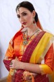 Saree in Maroon Silk