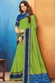 Green Banarasi Saree with Banarasi raw silk
